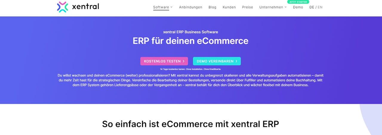 Screenshot ERP für den Ecommerce mit Xentral_Easy-Resize.com