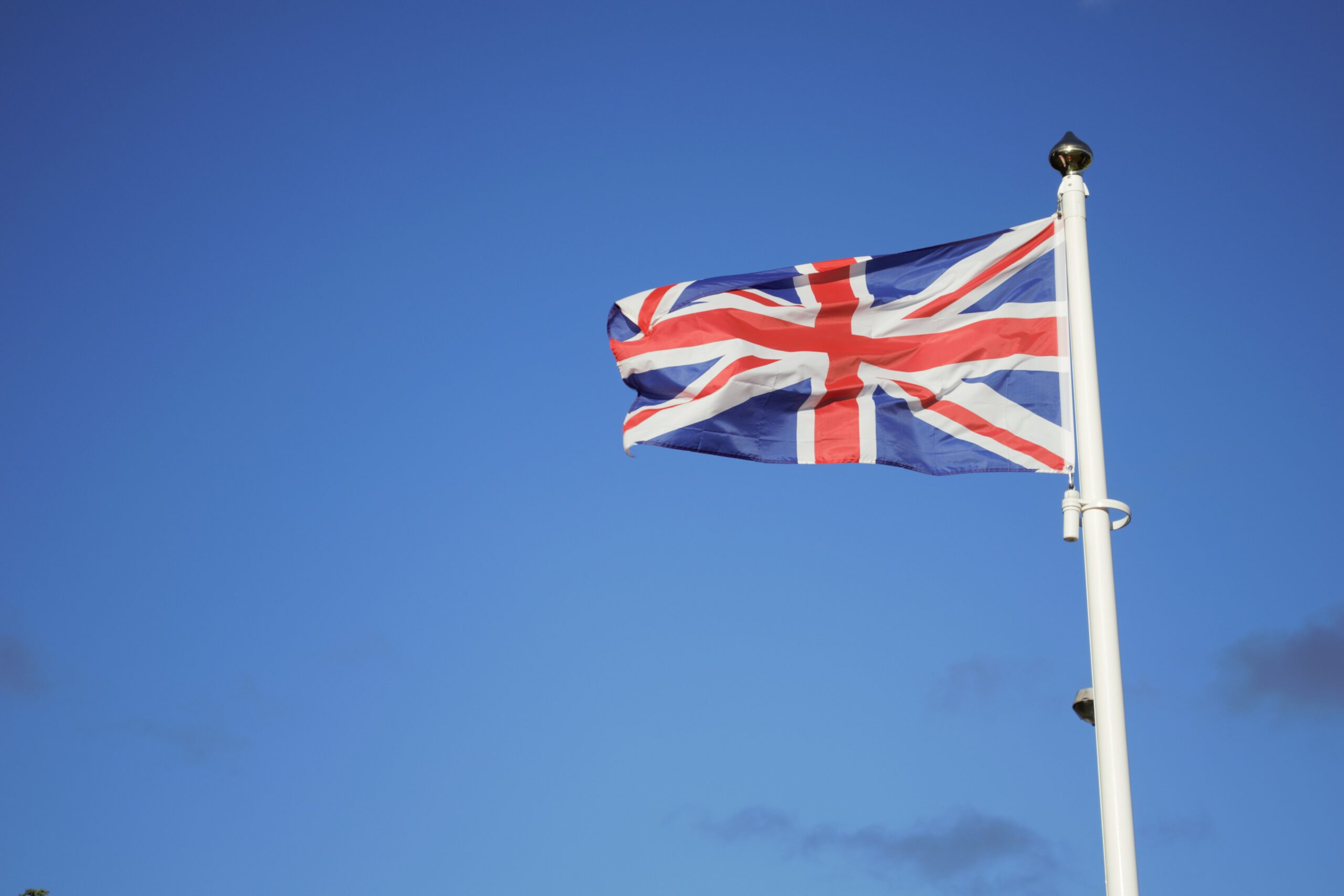 Union Jack in the wind